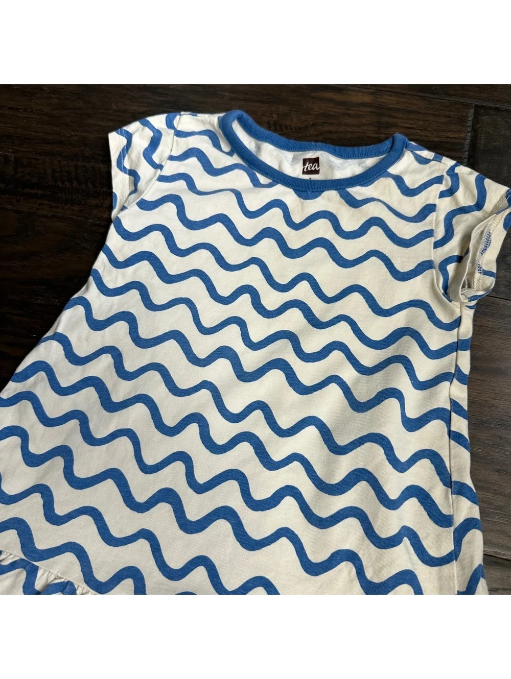 Tea blue waves dress girl size 3